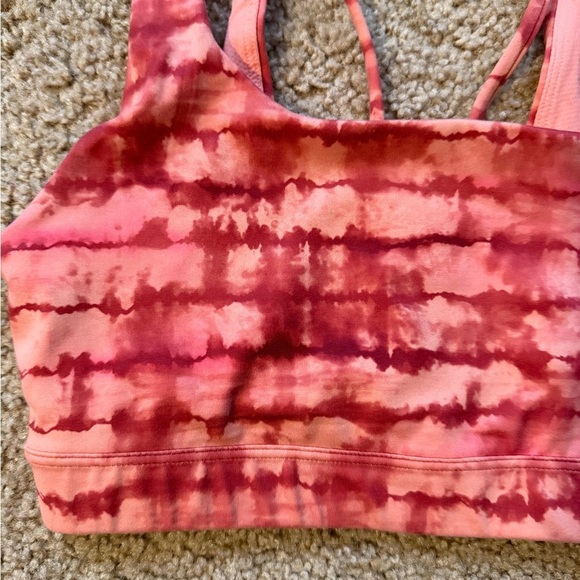 Athleta Pink and Red Tie-Dye Sports Bra - Picture 2 of 4